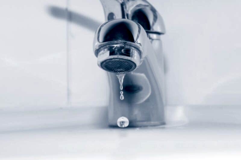 a sink leaking